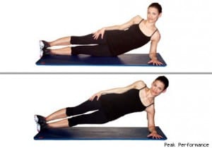 Side plank hip drop