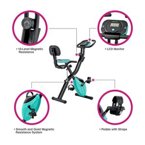 Harvil Foldable Magnetic Exercise Bike with 10-Level Adjustable Magnetic Resistance and Pulse Rate Sensors Review