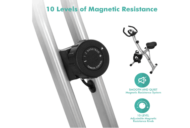 ANCHEER Folding Magnetic Resistance Bike with 10 adjustable Levels Review