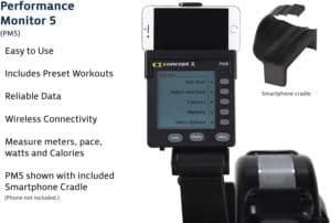 The console of the Concept2 Model D Indoor Rowing Machine