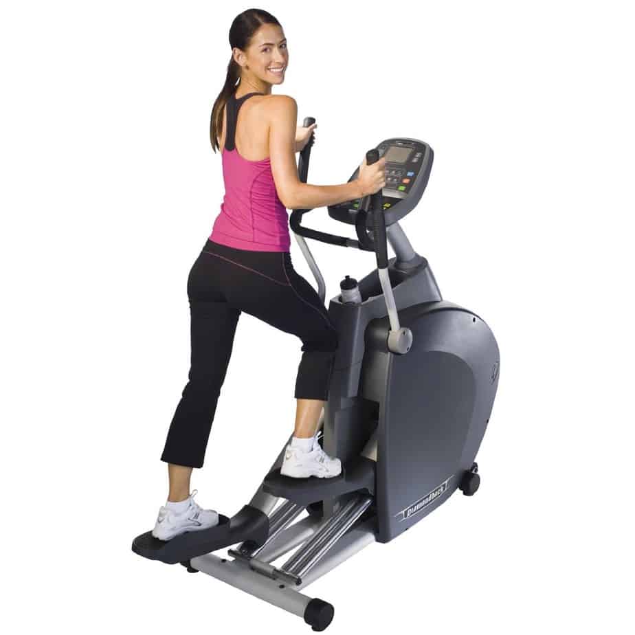 A lady is working out on the Diamondback 1260 EF