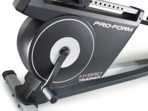 The drive and the seat adjustment of the ProForm Hybrid Elliptical Trainer