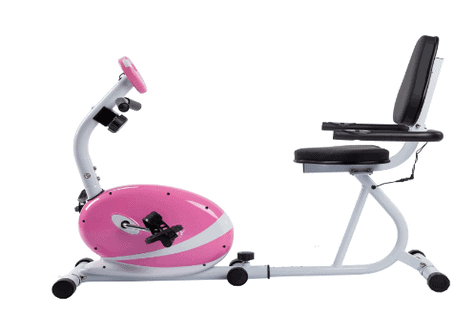 Sunny Health and Fitness Pink Magnetic Recumbent Bike