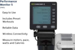 The console of the Concept2 Model E Indoor Rowing Machine