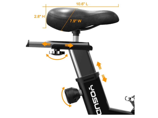 YOSUDA Indoor Exercise Cycling Bike L-007's 4-way adjustable seat