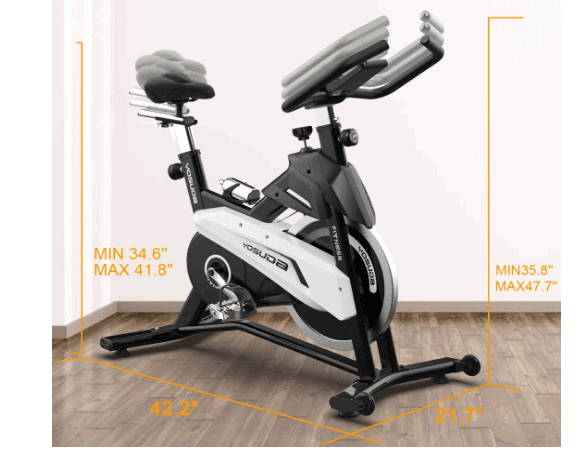 YOSUDA Indoor Exercise Cycling Bike L-007 with dimensions