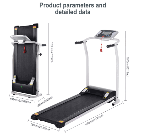Folded Miageek Fitness Folding Electric Treadmill