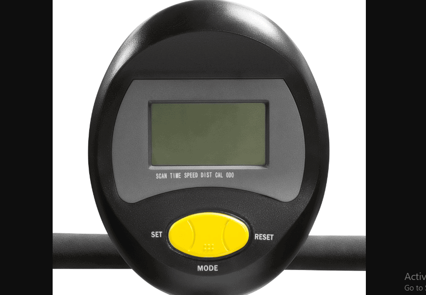 The console of the Marcy Magnetic Resistance Recumbent Bike (NS-716R)