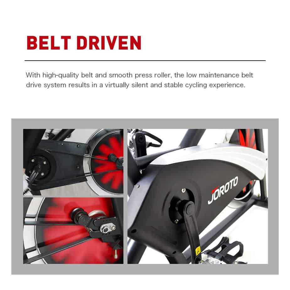 The drive of the Joroto X2 Indoor Cycling Bike