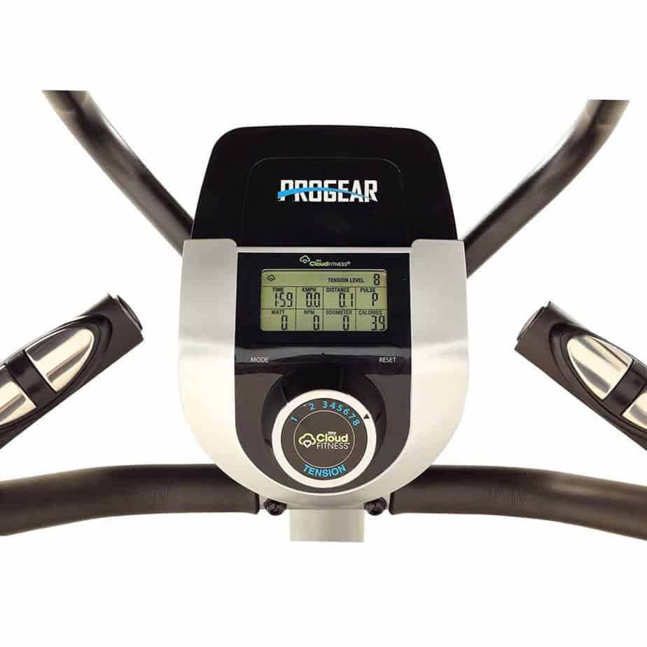 The console of the ProGear 9900 Stepper Elliptical Trainer