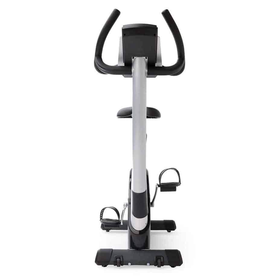 The 3G Cardio Elite UB Upright Bike's front view