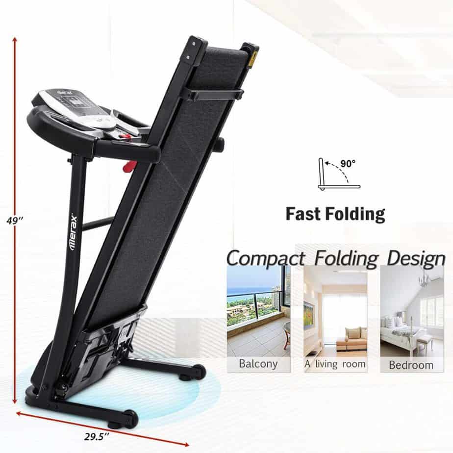 Folded Merax Folding Treadmill
