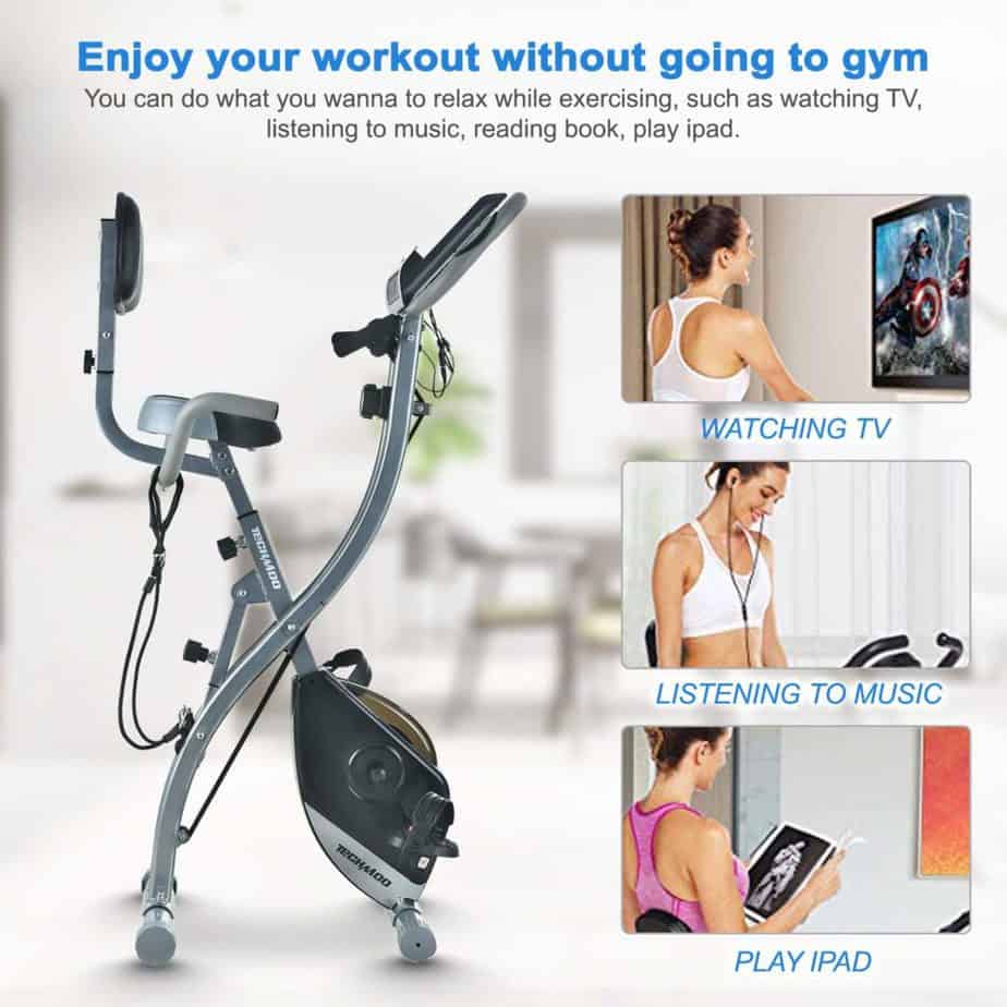 TECHMOO Folding Stationary Bike