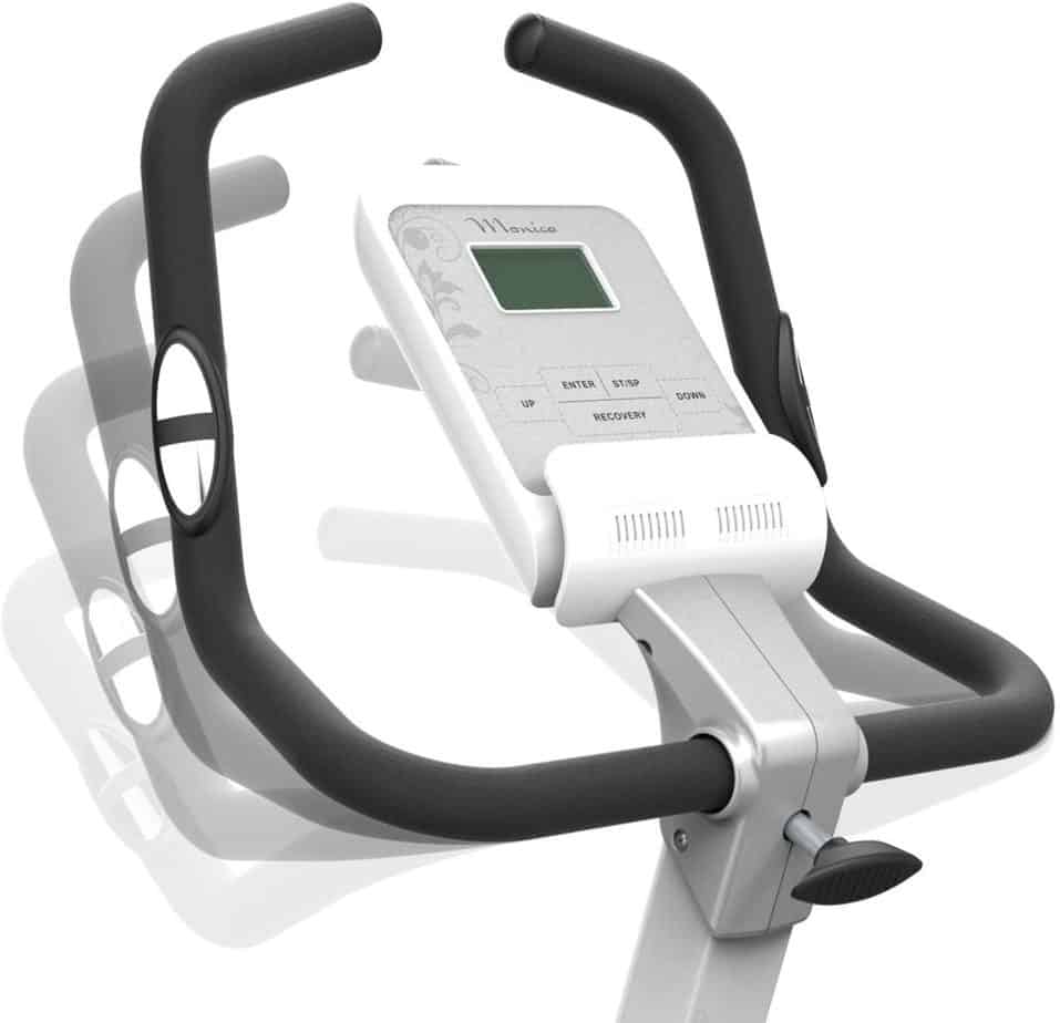 The adjustable handlebar of the HARISON B5 Upright Magnetic Bike