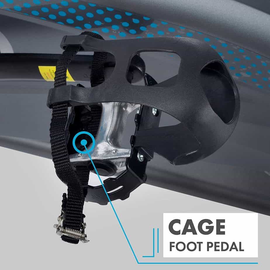 The toe cage pedal of the EFITMENT IC037 Indoor Cycling Bike 