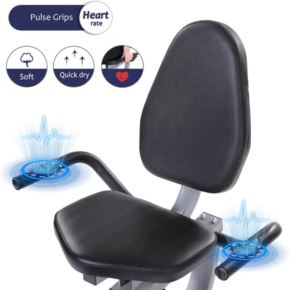 The seat of the MaxKare Recumbent Exercise Bike