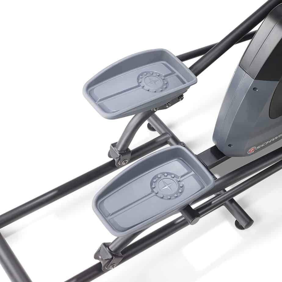 the pedals of the Schwinn A40 Compact Elliptical 100330 