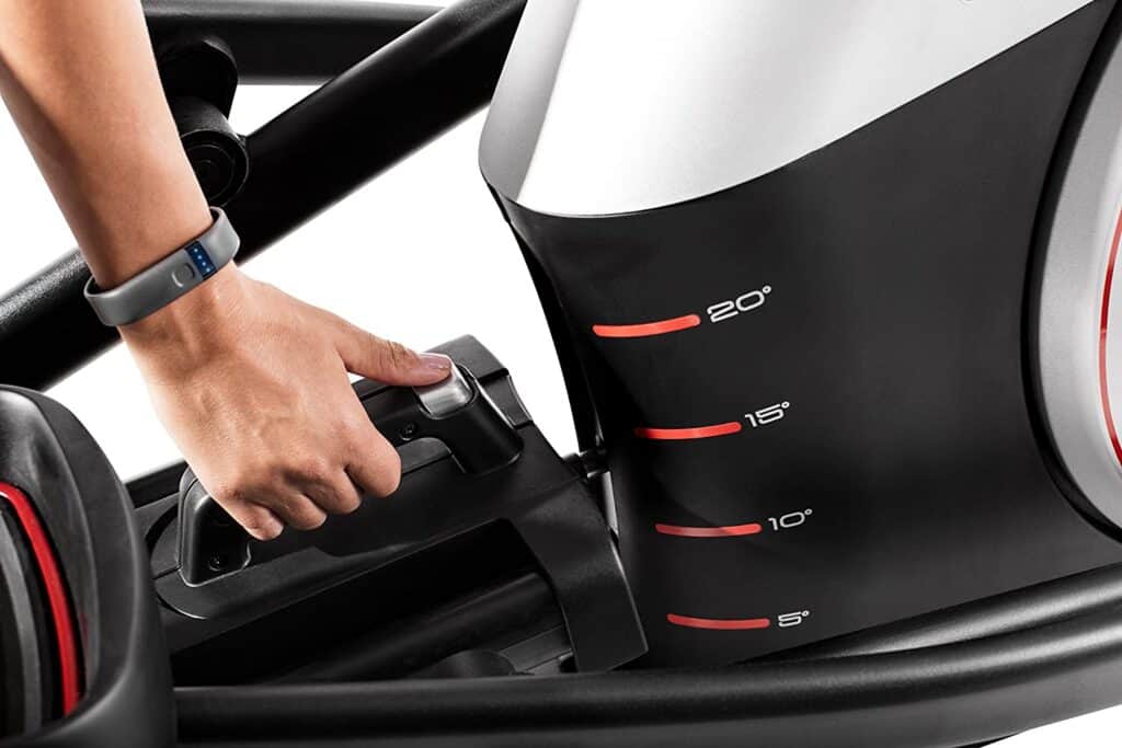 The incline of the ProForm Endurance 520 E Elliptical Trainer 