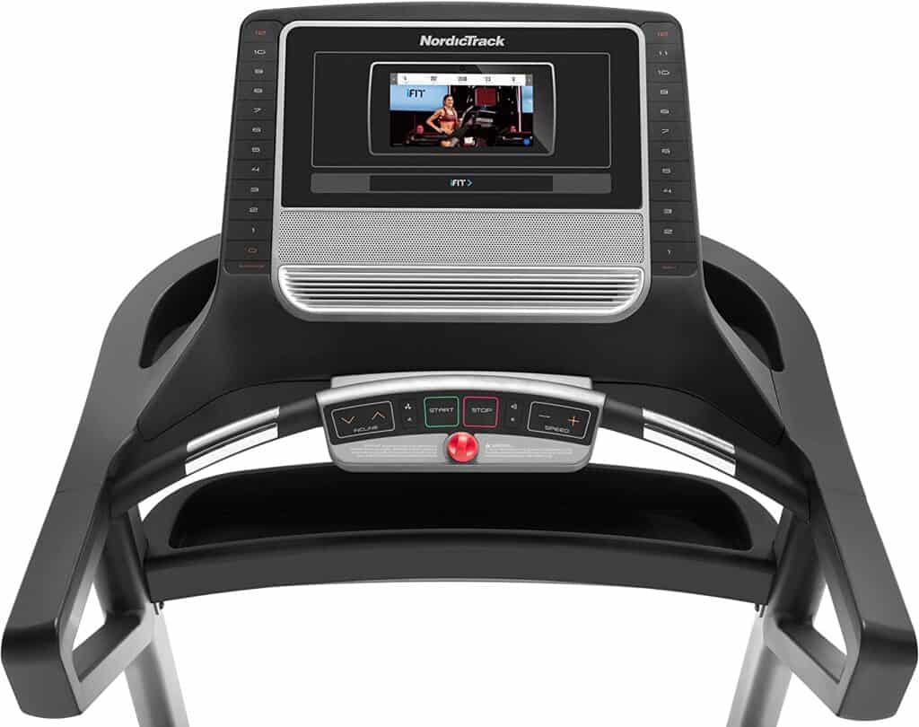 The console of the Nordic Track T 7.5 S Treadmill