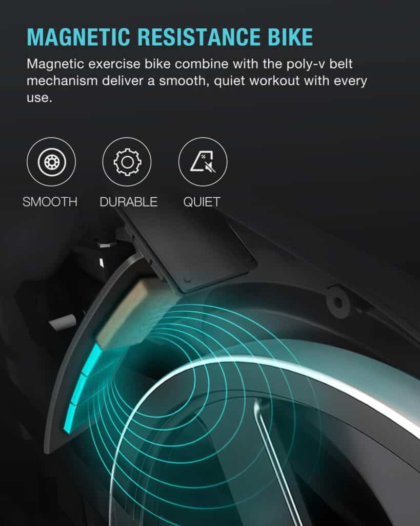 The magnetic resistance system of the OVICX XCycleQ200 Magnetic Stationary Spin Bike