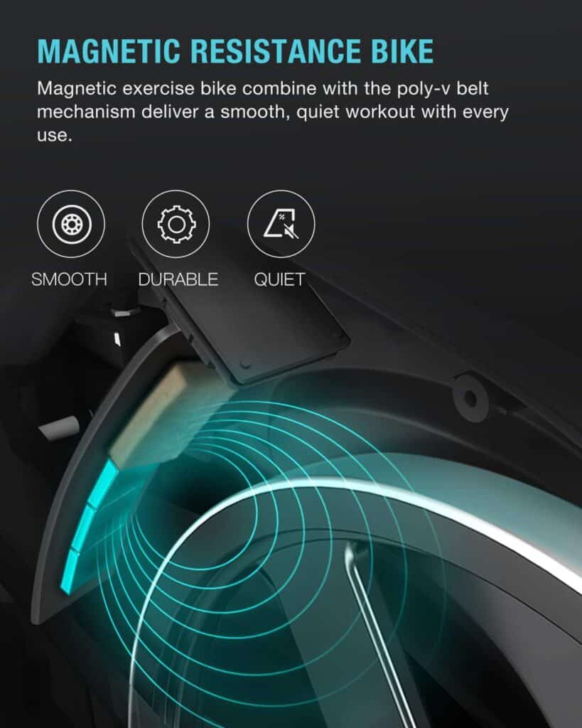 The magnetic brake pad of the OVICX XCycleQ100 Stationary Indoor Bike