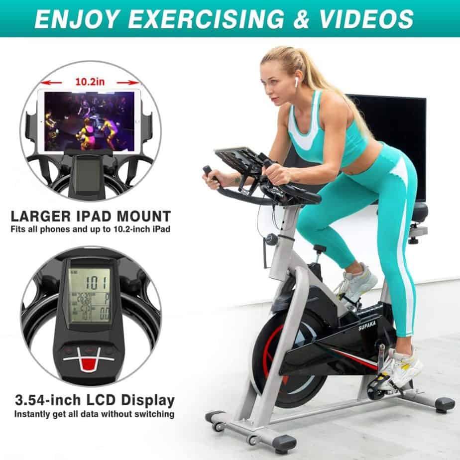 The console and the tablet holder of the SUPAKA Indoor Magnetic Spin Bike