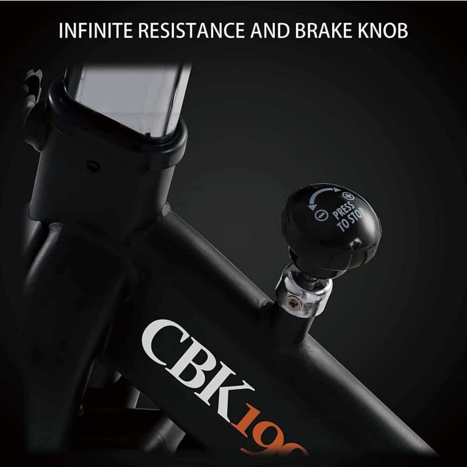 The resistance tension knob of the ECHANFIT CBK 1901P Magnetic Exercise Bike