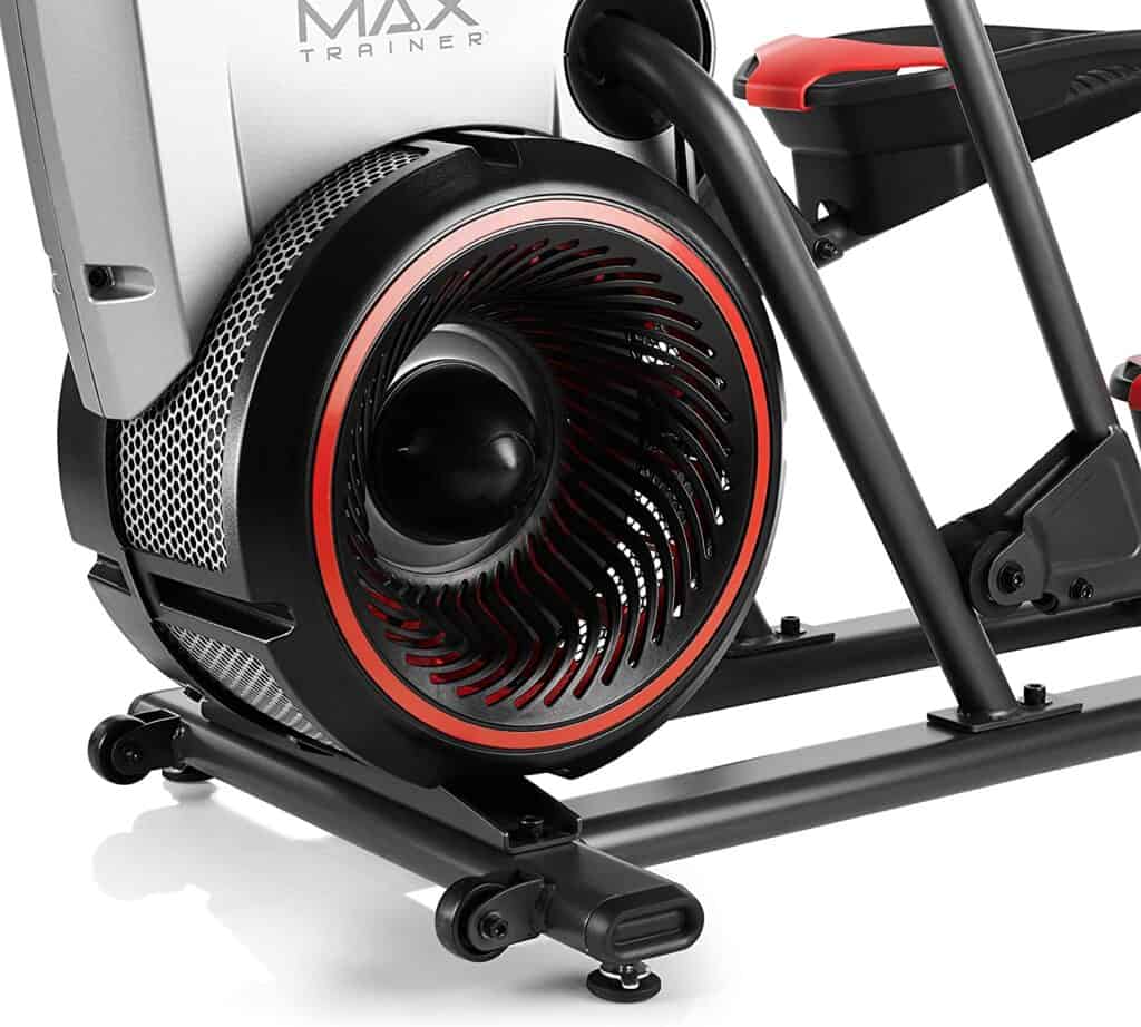 The air resistance fan flywheel of the Bowflex Max Trainer M5