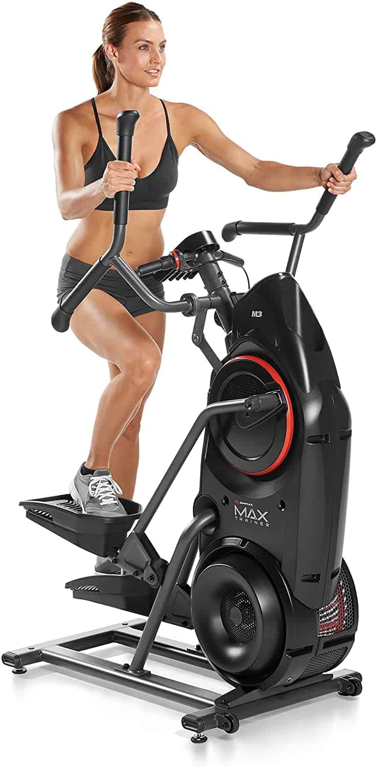 A lady exercises with the Bowflex Max Trainer M3
