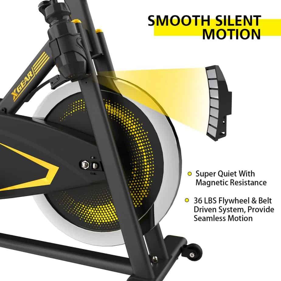 The magnetic resistance system of the XGEAR Magnetic Indoor Exercise Bike