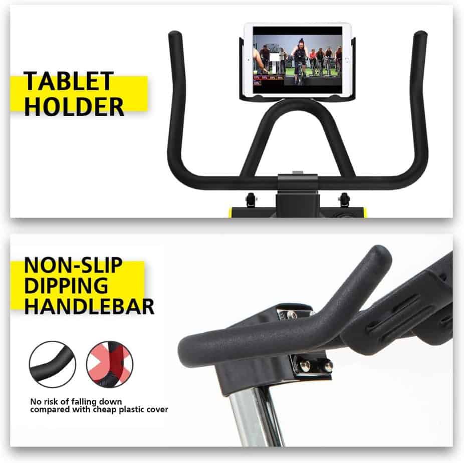 The XGEAR Magnetic Indoor Exercise Bike's adjustable handlebar