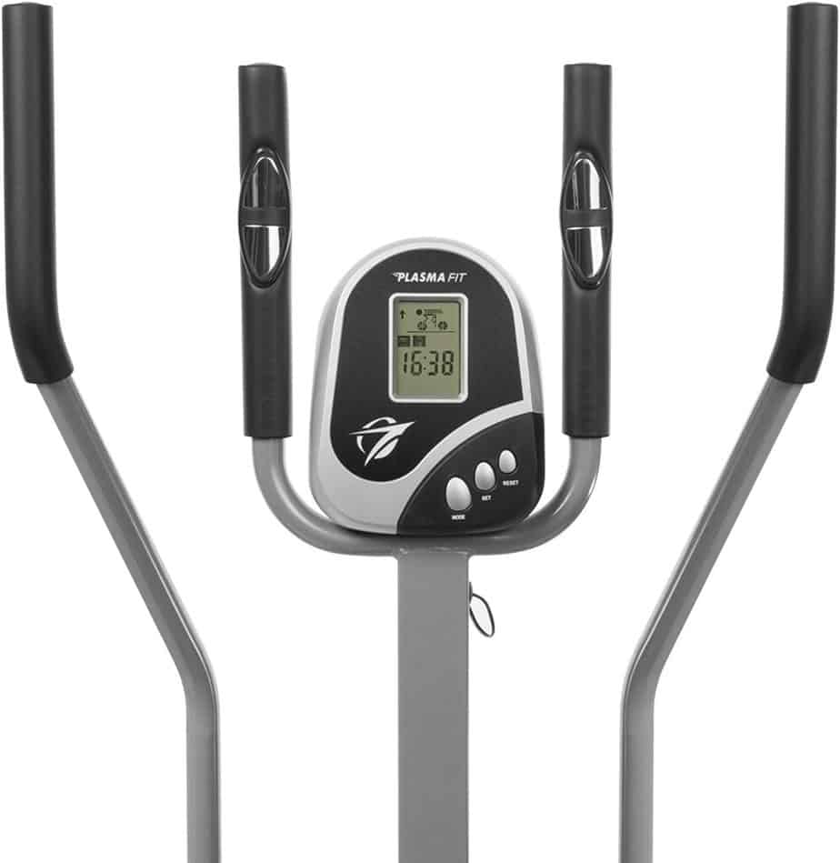 The console and the handlebars of the Plasma Fit 2350X-Pro Elliptical Cross Trainer 