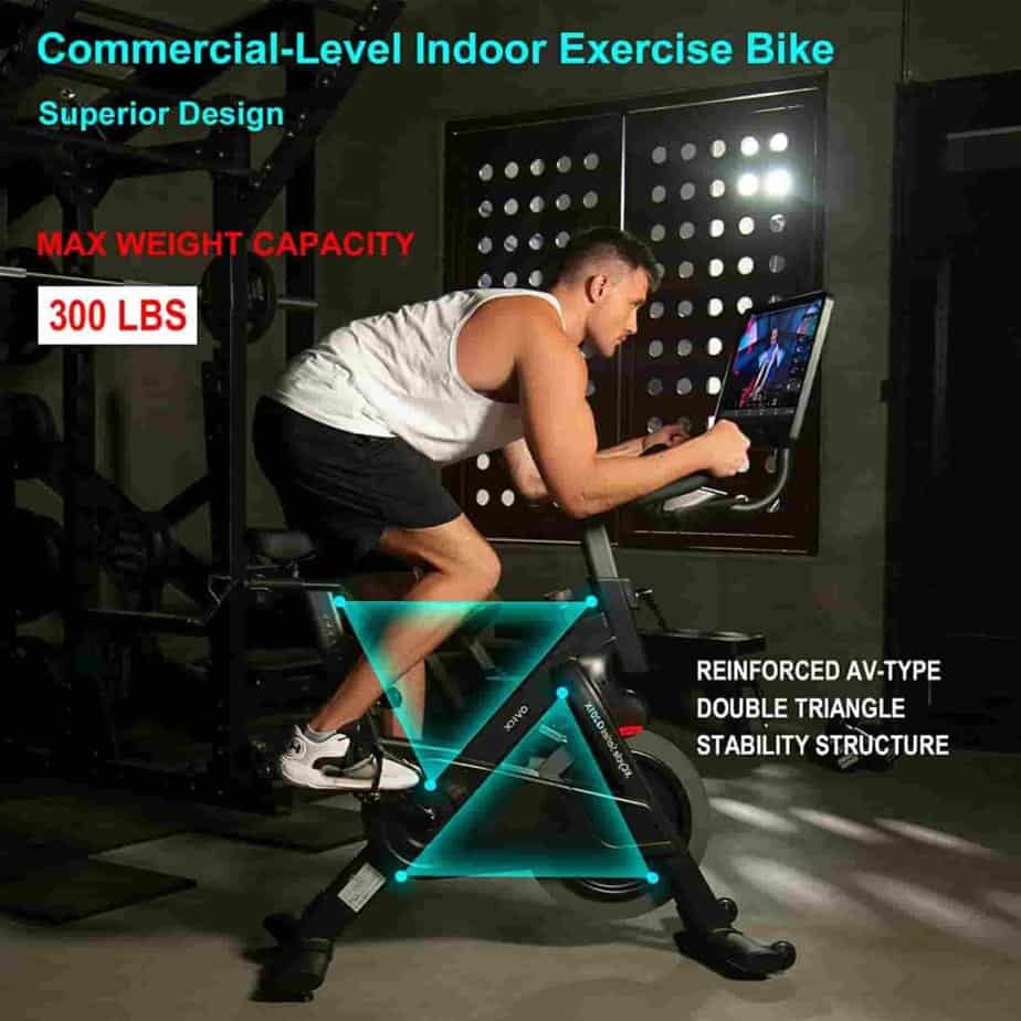 A man rides the OVICX Q201X Indoor Exercise Bike