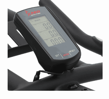 The console of the Sunny Health & Fitness SF-B1852 Cycling Bike 