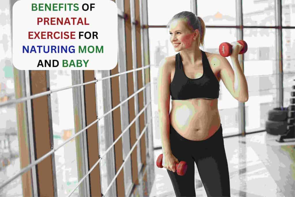 Pregnant woman exercsiing with small dumbbells
