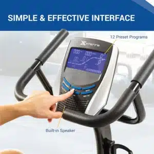 The console of the XTERRA Fitness SB250 Recumbent Bike