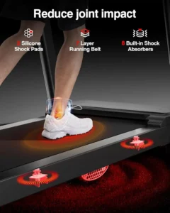 The shock absorber system of the Lontek P8 Folding Treadmill