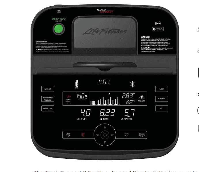 Life Fitness C1 Upright Bike Track Connect 2.0