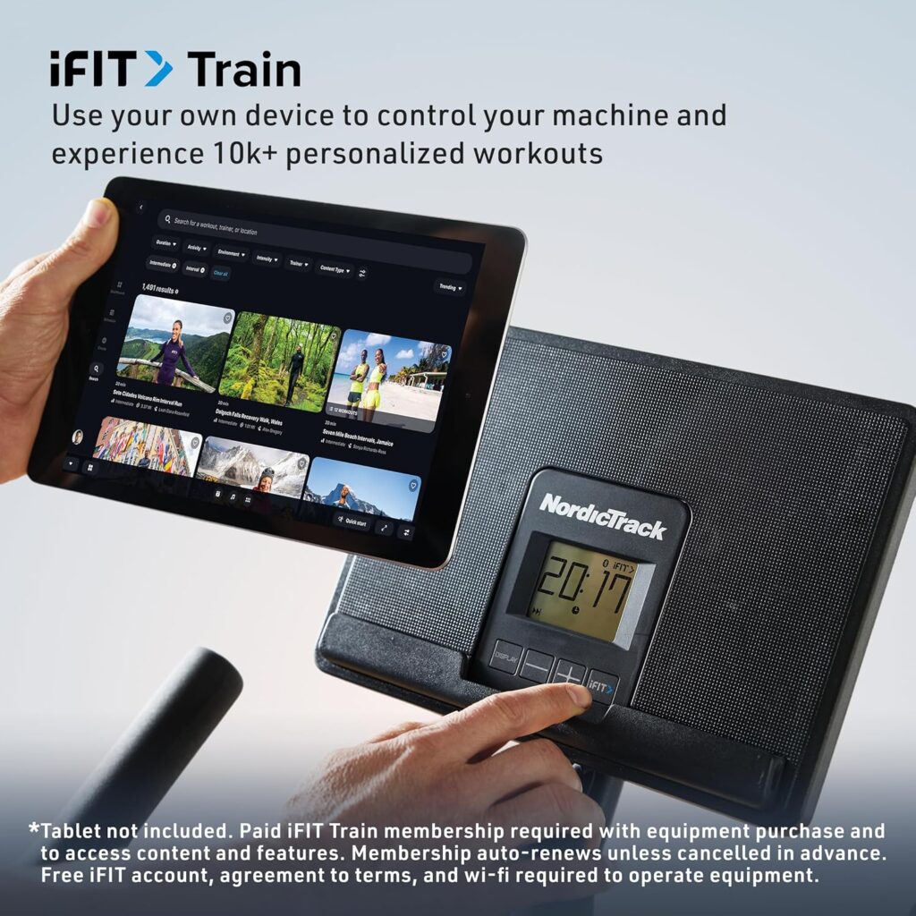 The IFIT Compatible console of the NordicTrack T Seroes 9 Bike